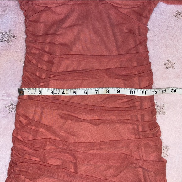 Windsor Stunning Sweetheart Pink Mesh Mini Dress - Picture 12 of 12